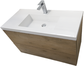 Голяма мебел за баня светъл орех Siena 100 OAK W